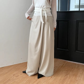 Diagonal Wrap Wide Autumn Slacks Fits Size 77