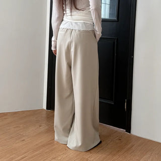 Diagonal Wrap Wide Autumn Slacks Fits Size 77