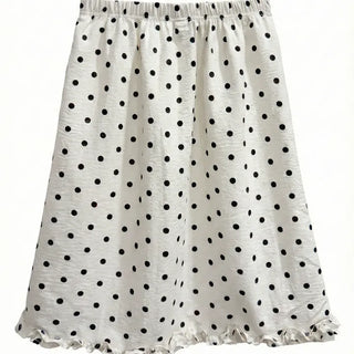 Minute Dot Skirt Frill Midi Polka Dot Spring Chiffon Skirt