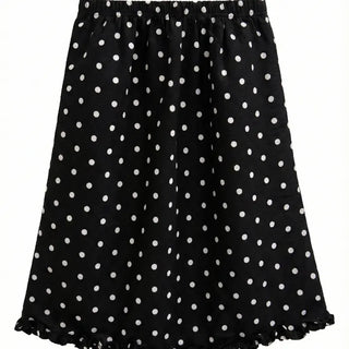 Minute Dot Skirt Frill Midi Polka Dot Spring Chiffon Skirt