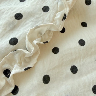 Minute Dot Skirt Frill Midi Polka Dot Spring Chiffon Skirt
