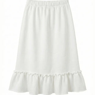 Pudding Frill Midi H-Line Balloon Layered Skirt for Korean Winter & Spring
