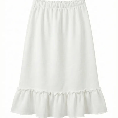 Pudding Frill Midi H-Line Balloon Layered Skirt for Korean Winter & Spring