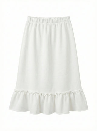 Pudding Frill Midi H-Line Balloon Layered Skirt for Korean Winter & Spring