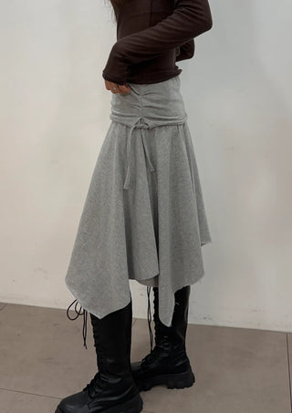 Flynn String Flare Domestic Elastic A-Line Midi Skirt