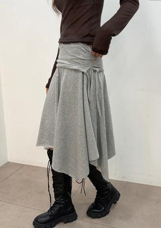 Flynn String Flare Domestic Elastic A-Line Midi Skirt