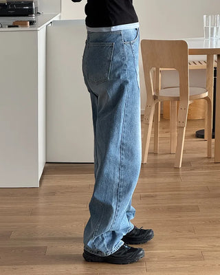 Dart detail balloon denim pants