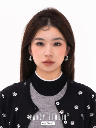 Retro C-ring earrings