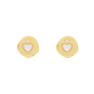 White butterfly shell earrings