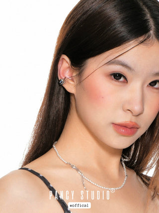 Denim blue ear clip