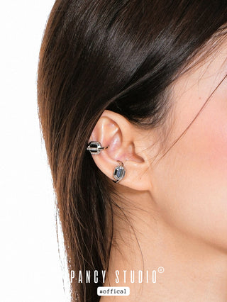 Denim blue ear clip