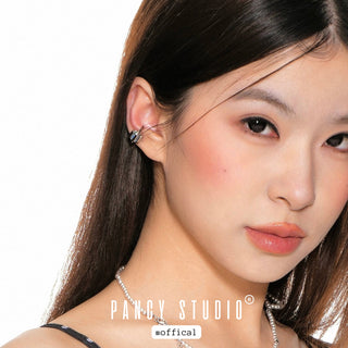Denim blue ear clip