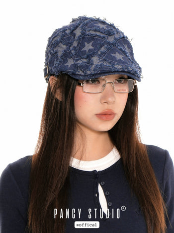 Y2k Denim star painter cap