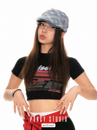 Y2k Denim star painter cap