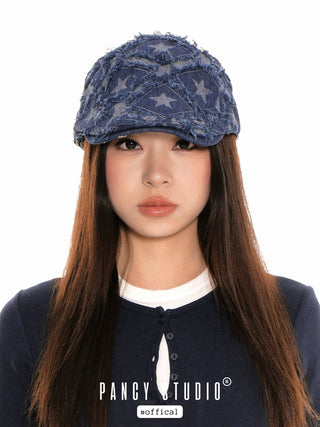 Y2k Denim star painter cap