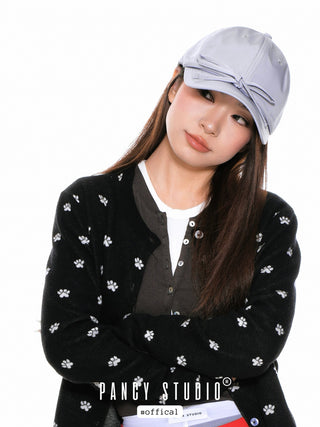 Sweet bow wide brim cap