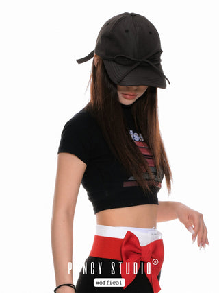 Sweet bow wide brim cap