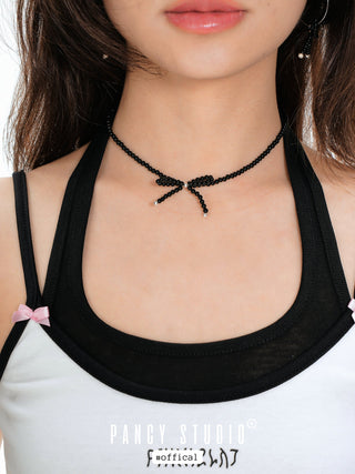 Handmade beaded sterling silver necklace
