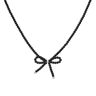 Handmade beaded sterling silver necklace