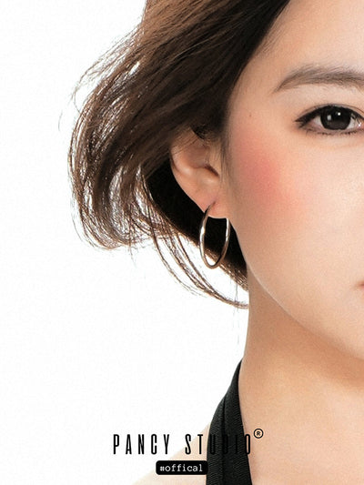 Classic big hoop earrings