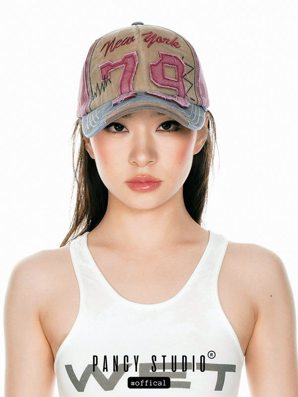 Old graffiti patch baseball cap
