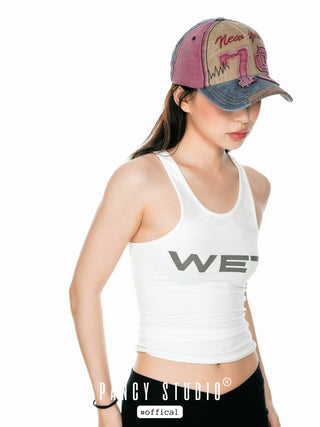Old graffiti patch baseball cap