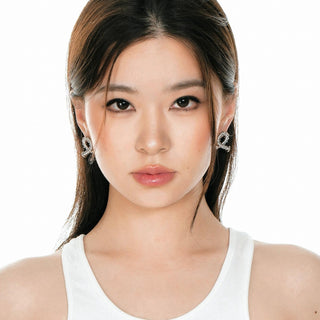 Silver needle high-end earrings