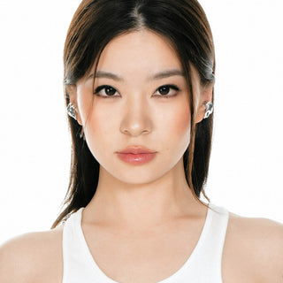 Wrinkled texture liquid metal ear clip