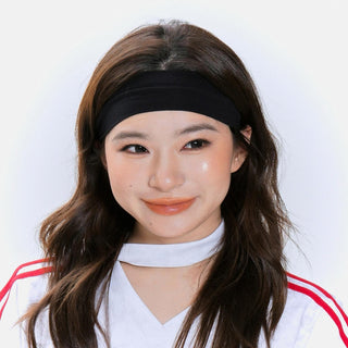 Solid color elastic sports headband