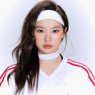 Solid color elastic sports headband