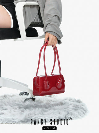 Leather long handle bowling bag