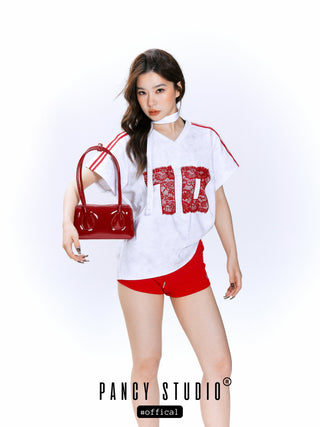 Leather long handle bowling bag