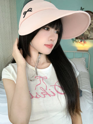 Sweet bow Full face sunshade hat