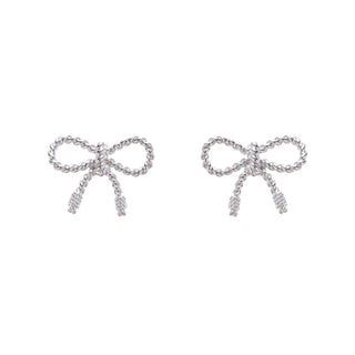 Braided bow earrings
