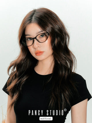Square frame retro cat-eye glasses