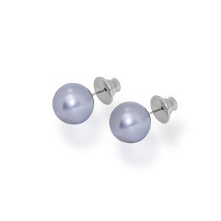 Blue-gray pearl earrings