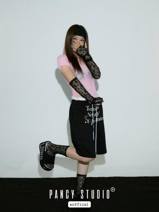 Lace flower hollow mesh ice sleeves