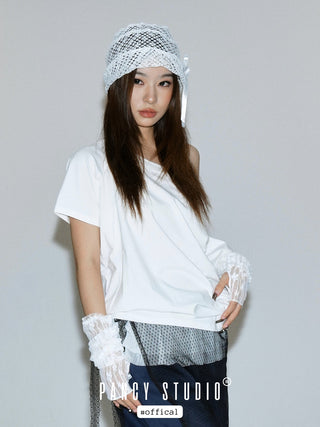 Lace hollow bow knot Baotou hat