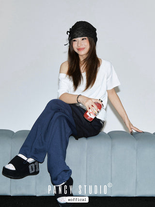 Lace hollow bow knot Baotou hat