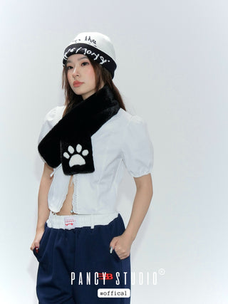 Letter jacquard cap