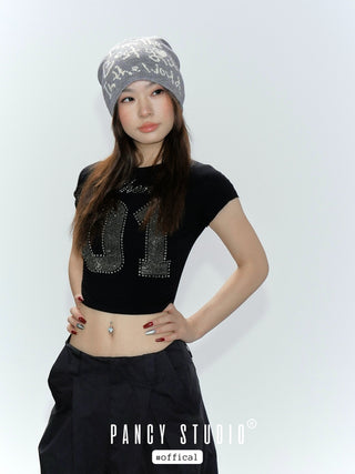Letter jacquard cap