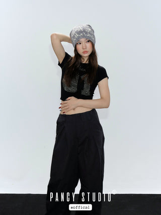 Letter jacquard cap