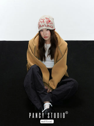 Letter jacquard cap