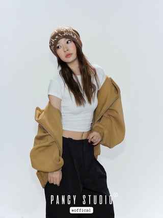 Letter jacquard cap