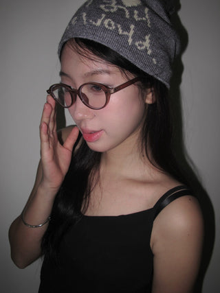 Letter jacquard cap