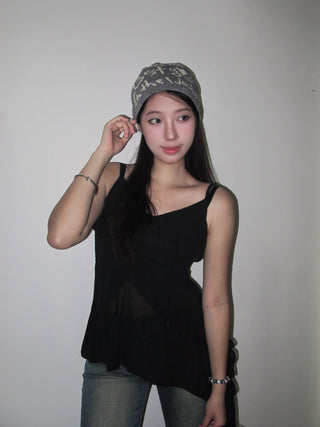 Letter jacquard cap