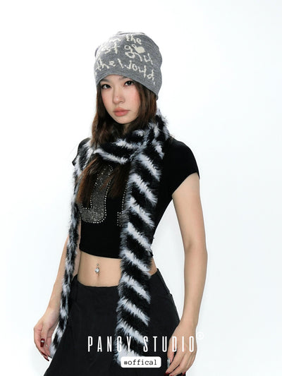 Letter jacquard cap