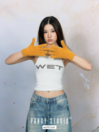 Korean rabbit fur knitted gloves