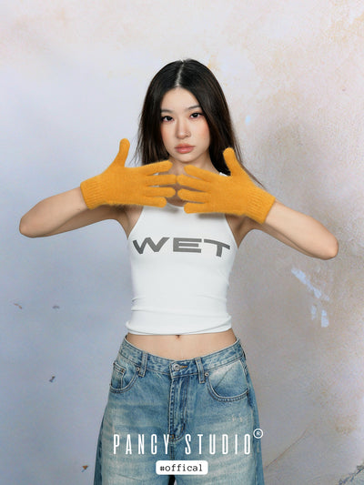 Korean rabbit fur knitted gloves