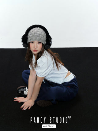 Cute soft cat claw plush earmuffs